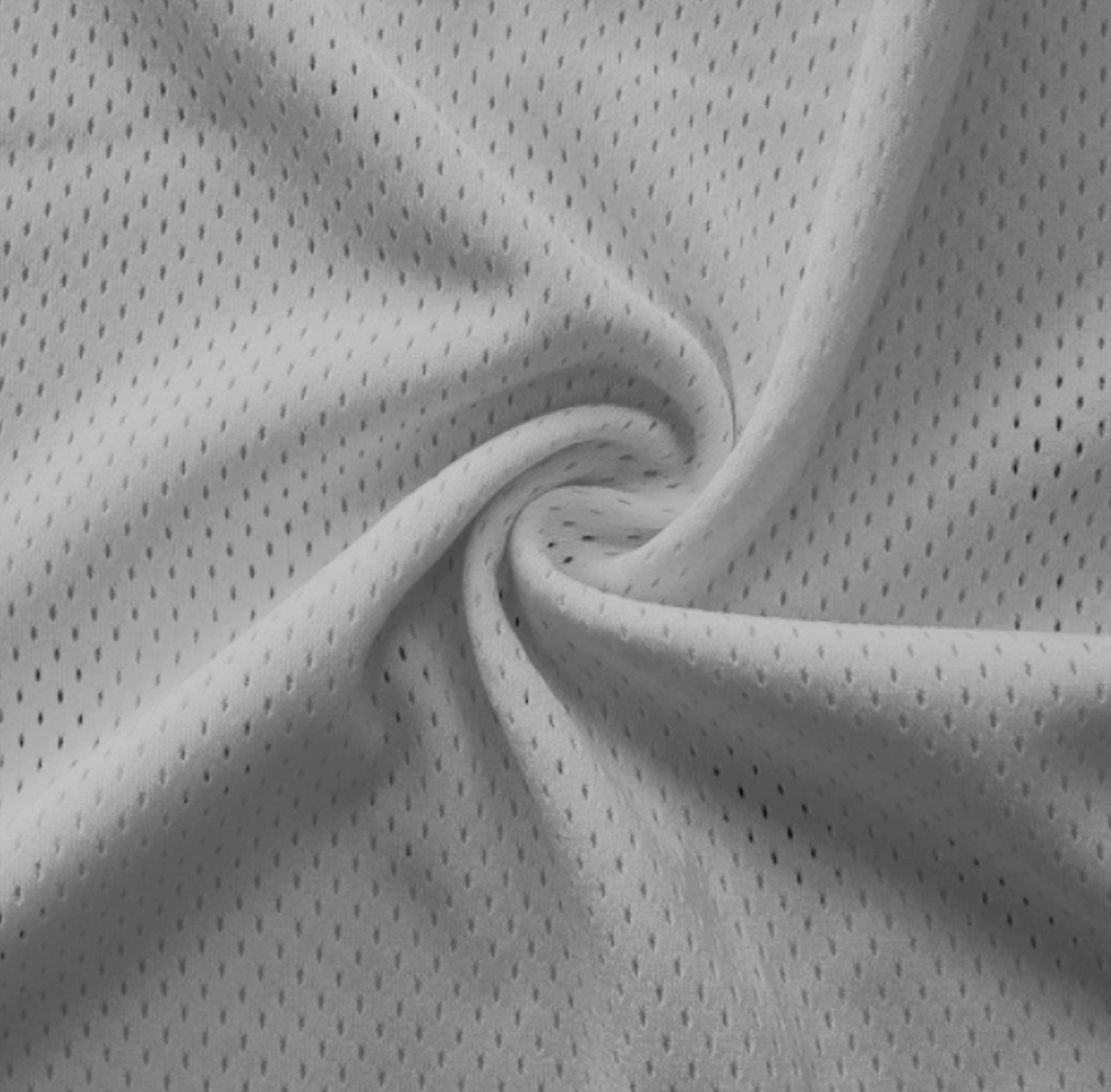 Silver Pro Mesh Heavy Jersey Fabric - Athletic Sports Mesh Fabrics